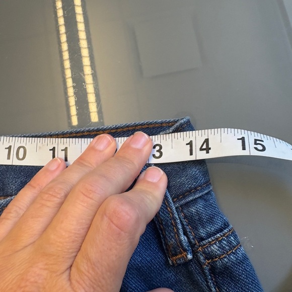 One Teaspoon Classic Blue fringed hem relaxed fit 100% Cotton denim jean size 24 - Picture 9 of 11